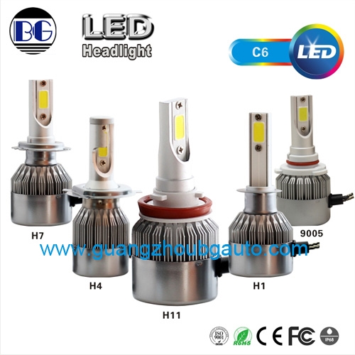 COB Car LED Headlight H4 H7 LED Headlight With High Power led headlight